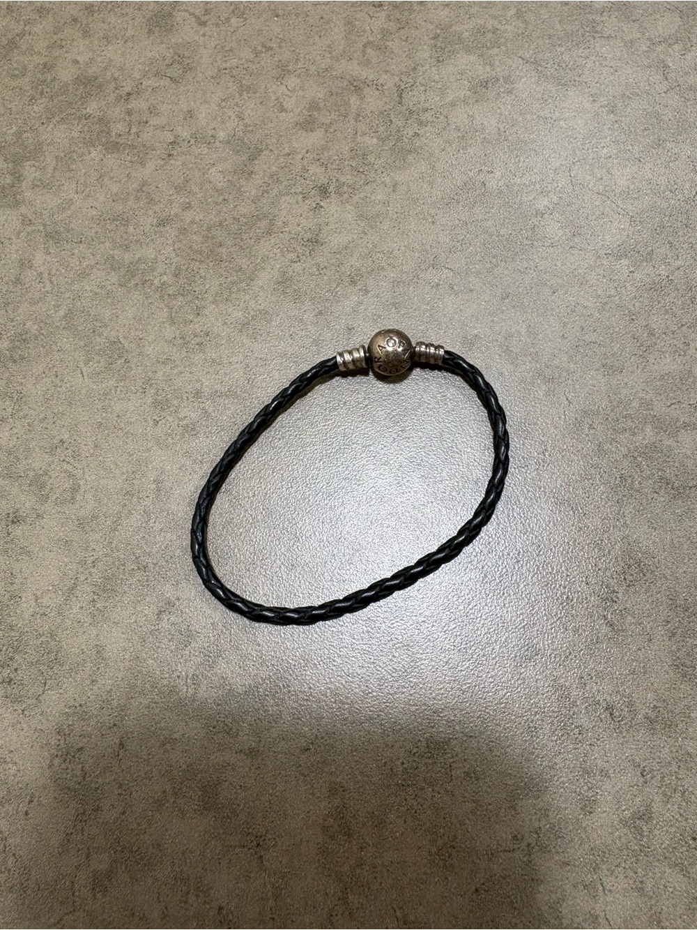 Black Leather Pandora Bracelet